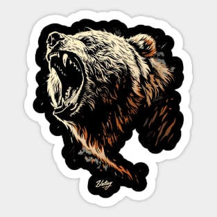 Grizzly Bear Challenges Sticker